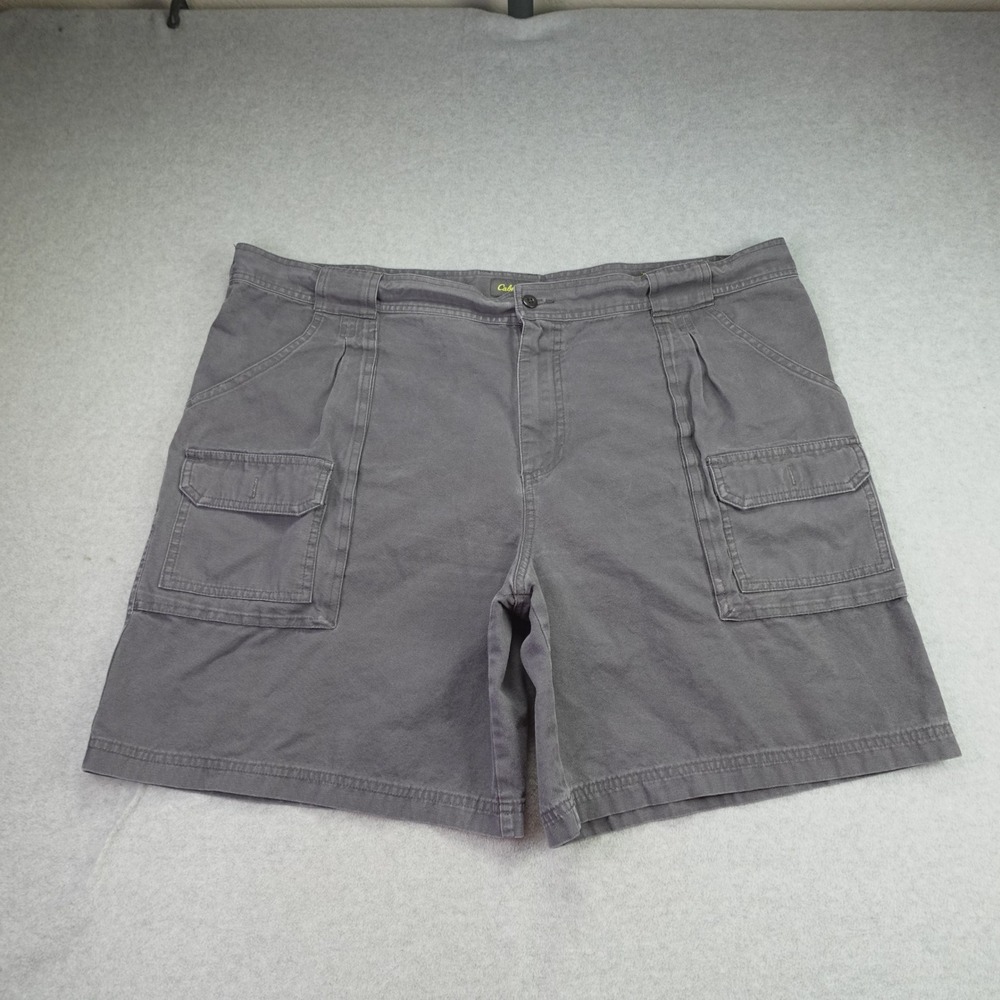 Cabela's Shorts Mens 44 Gray Outdoor Cargo Rugged Cotton Canvas Hiking
